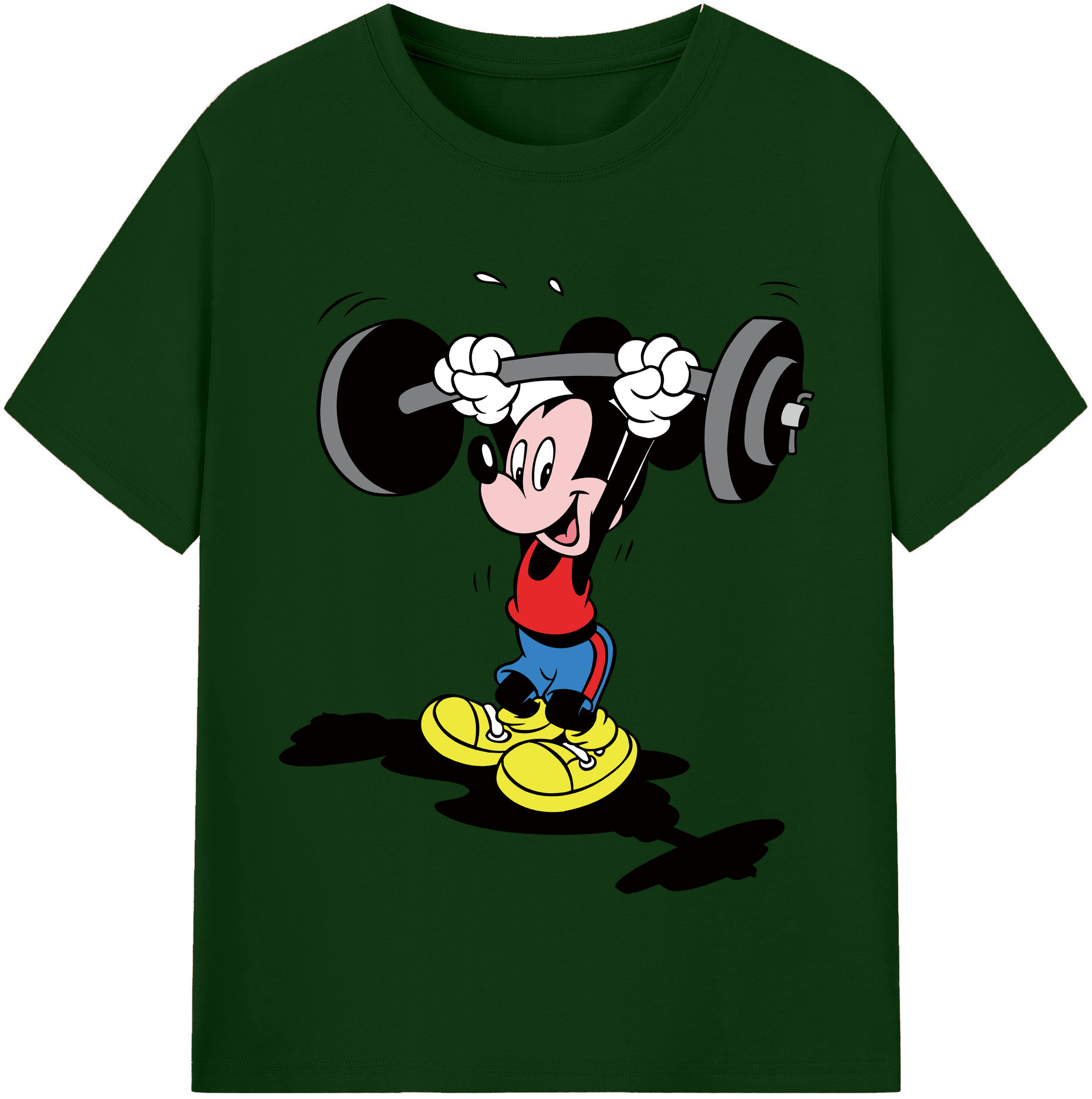 （画像用） ミッキーマウス Mickey Mouse 綿100％半袖Tシャツ（フロントプリント）